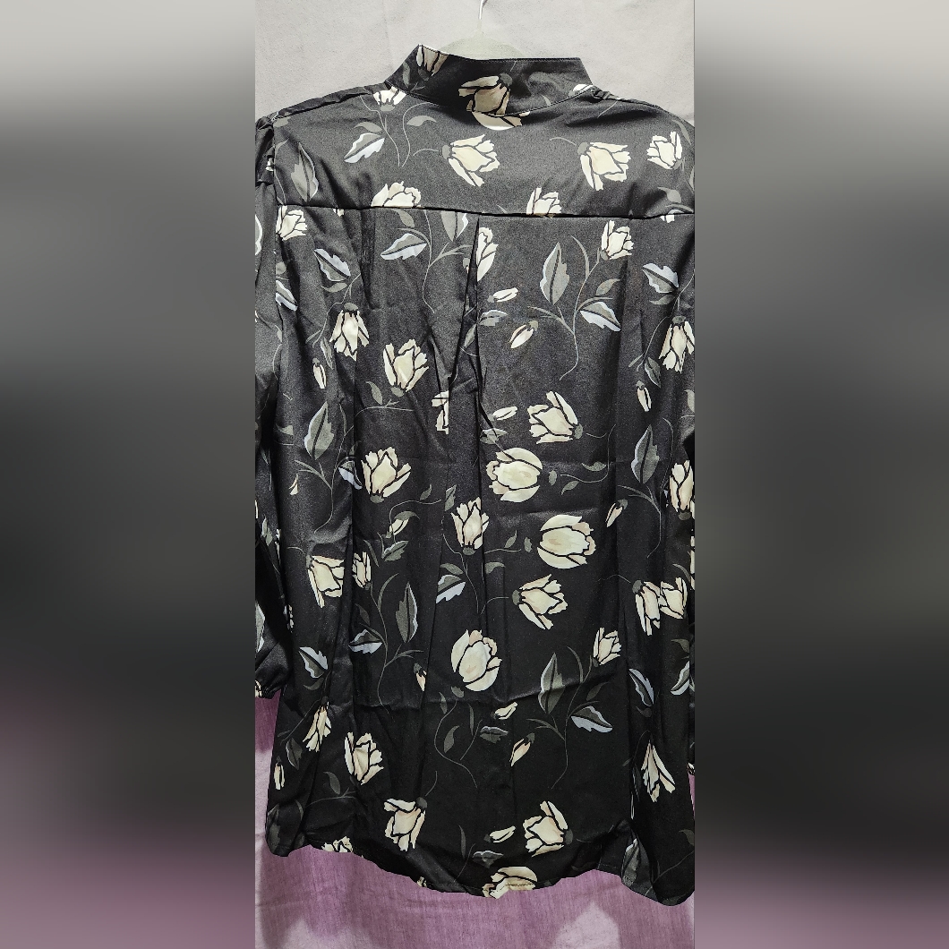 Beautiful Long Sleeve, Button Up Floral Blouse
